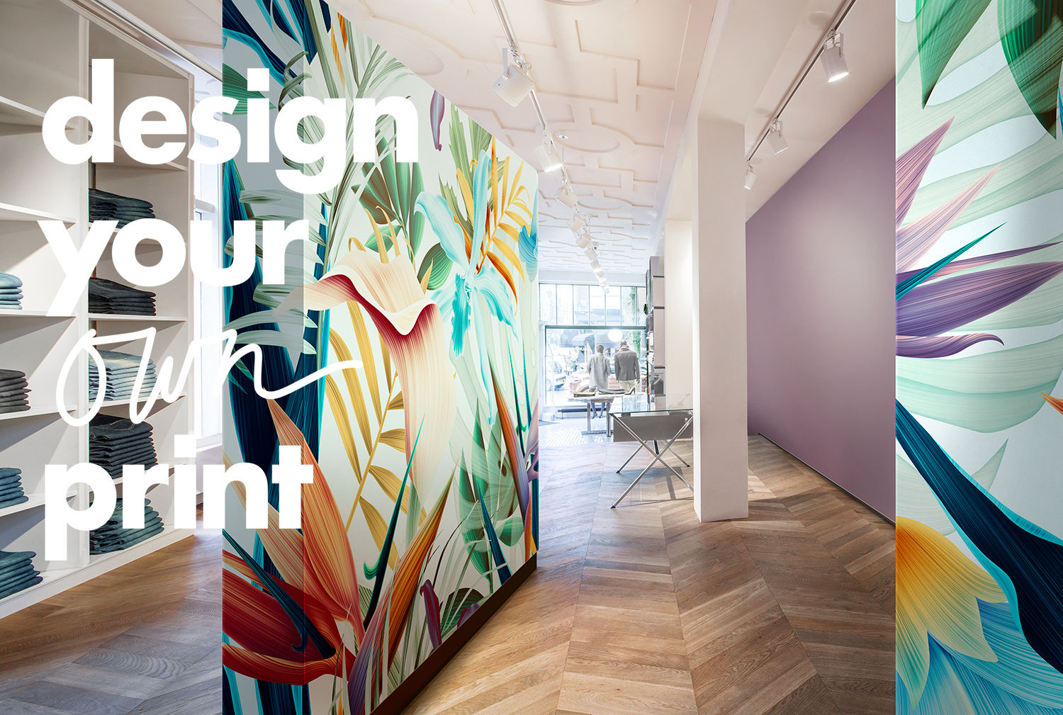 digital printed wallcovering: design your own print