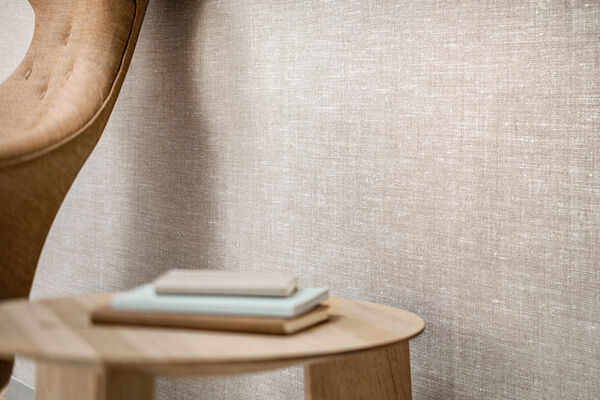 Close up textile wallcovering design linosa 