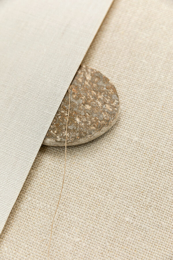 close up two different linen wallcovering designs