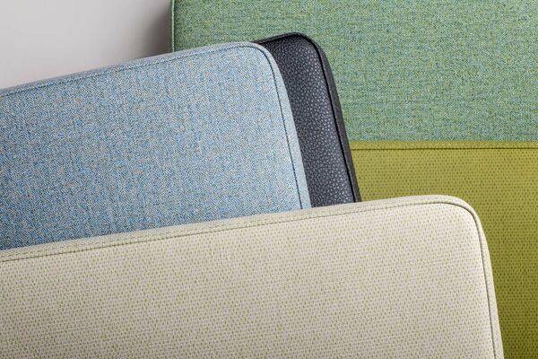 various vinyl upholstery designs on cushions