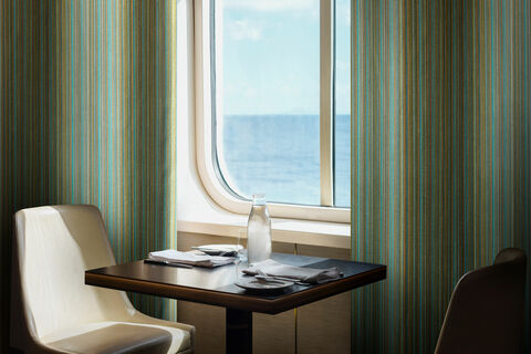 black out customized curtain fabric on cruise ship