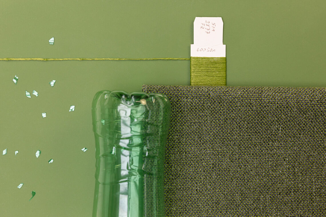 the process of a plastic pet bottle to a soft upholstery fabric